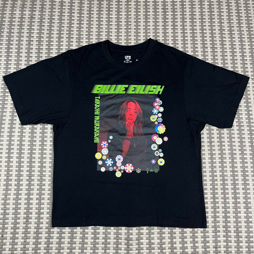 Billie Eilish x Takashi Murakami‎ Uniqlo T Shirt Black Adult Sz M New NWOT